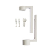 White Holder With Screws, For Squeezable Dispenser - 10Pack