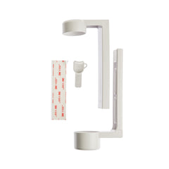 White Holder With Double-sided Tape, For Squeezable Dispenser - 10Pack
