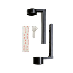 Black Holder With Double-sided Tape, For Squeezable Dispenser - 10Pack