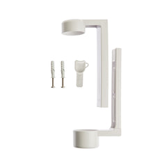 White Holder With Screws, For Squeezable Dispenser - 10Pack