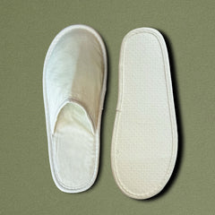 No Logo Natural Cotton Slippers - 100Pack
