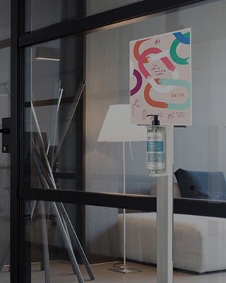 Gel for Life FREESTANDING TOTEM. Making living spaces safe, again. New levels of hygiene have been established and adopted to become the new routine. GFL Gel for Life HAND CLEANSING GEL.