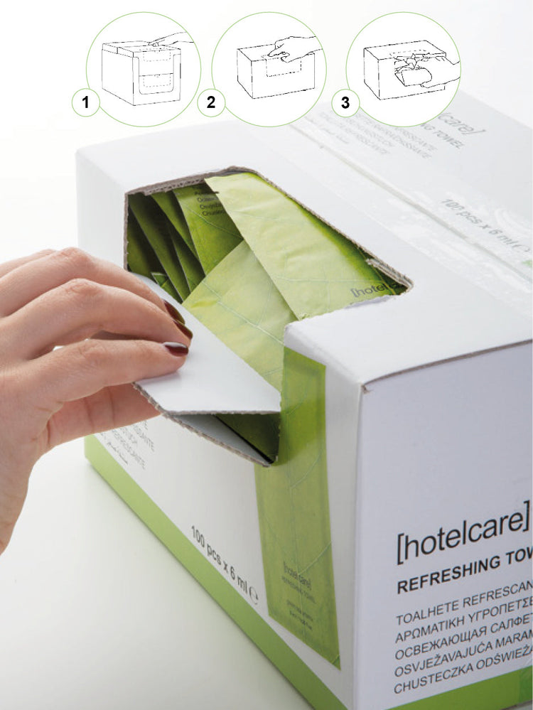 The BOXES are designed with easy opening to allow you to easily select the products inside! GFL Cash & Carry Hotel Amenities