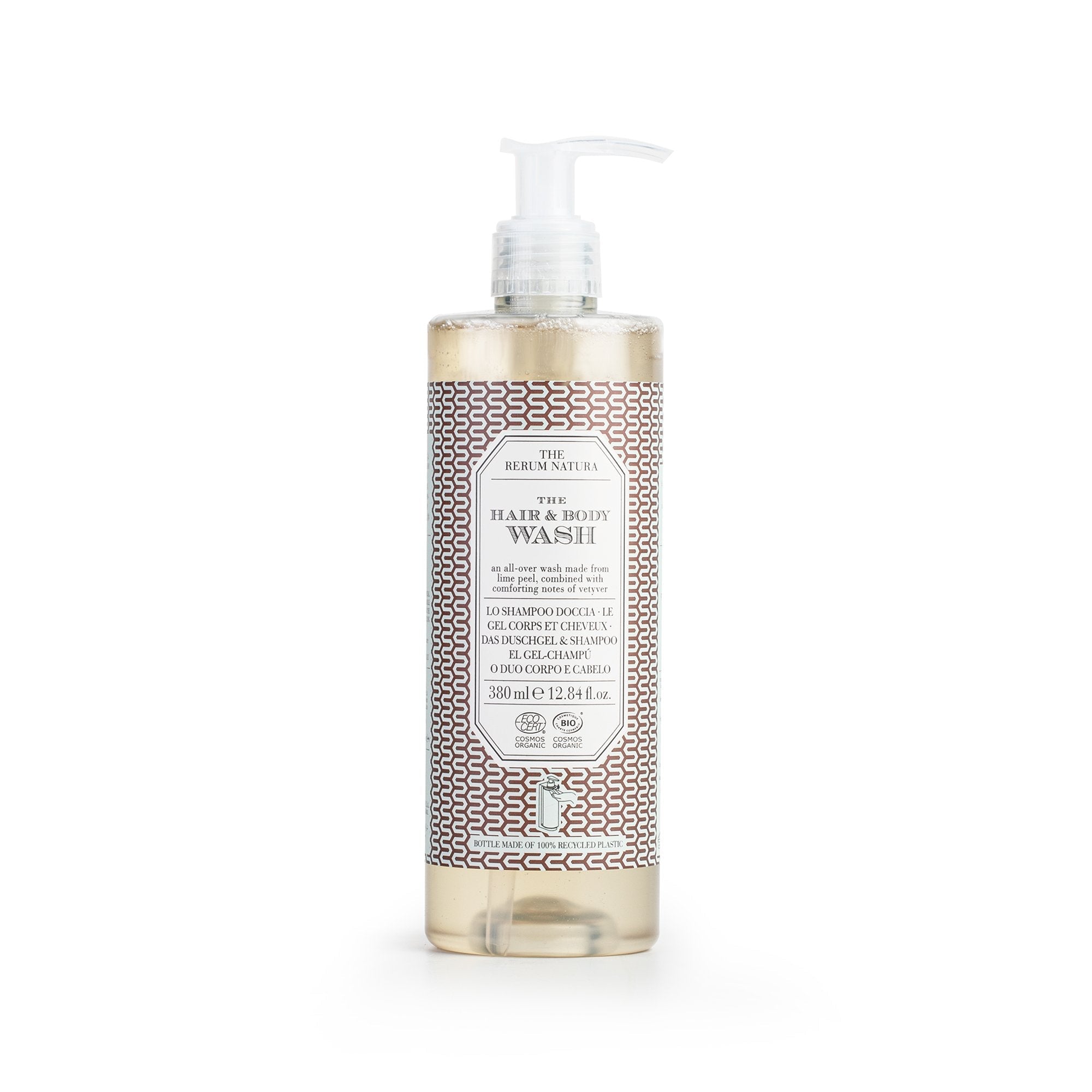 The rerum natura organic certified the hair & body wash refillable bottle (380 ml)